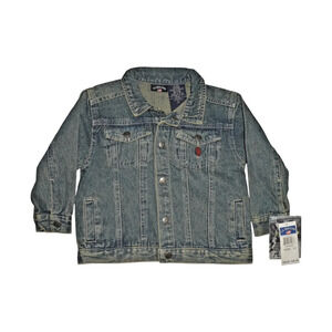 U.S. Polo Assn Kids Denim Trucker Jacket Size 3T NWT Medium Wash 100% Cotton